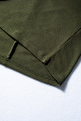 Solid Colour Lantern Long Sleeve Top Extended Cuffs