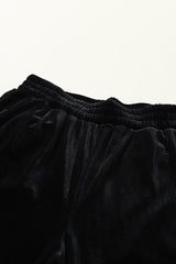Black Velvet Jogger Pants