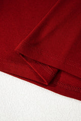 Solid Colour Lantern Long Sleeve Top Extended Cuffs