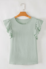Ruffles Short Sleeve Everyday Blouse