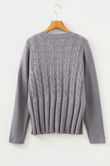 Textured Cable Knit Cardigan