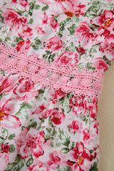 Floral Lace Tied Strap Empire Waist Maxi Dress