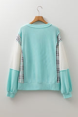 Ribbed Colorblock Long Sleeve Top