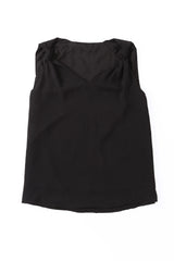 Knotted Shoulder V-Neck Sleeveless Blouse