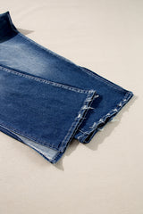 Dirty Blue Mid-Rise Waist Side Slits Flare Plus Size Jeans