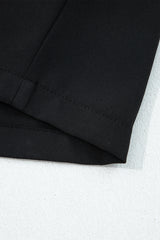 Pleated Pull On High Elastic Waist Loose Straight Pants