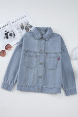 Oversize Pocketed Denim Jacket