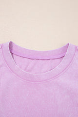 Phalaenopsis Mineral Wash Patched Chest Pocket Top